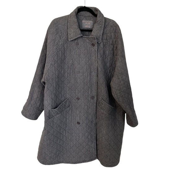 Melissa McCarthy Seven7 Women’s Long Sleeve Gray Quilted Jacket Sz 2X GUC - Picture 1 of 8